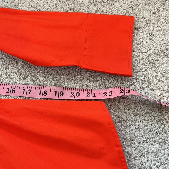 🌟J. Crew Cotton Stretch Poplin Button Down Shirt in “Vibrant Flame”, XS.🌟 - Picture 7 of 10